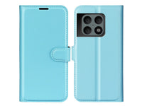 Lederhülle Karten Wallet Ledertasche Etui für OnePlus 10 Pro in hellblau von Screenguard
