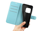 Lederhülle Karten Wallet Ledertasche Etui für OnePlus 10 Pro in hellblau von Screenguard