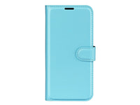 Lederhülle Karten Wallet Ledertasche Etui für OnePlus 10 Pro in hellblau von Screenguard
