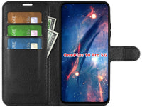 Lederhülle Karten Wallet Ledertasche Etui für OnePlus 10 Pro in schwarz von Screenguard