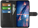 Lederhülle Karten Wallet Ledertasche Etui für OnePlus 10 Pro in schwarz von Screenguard