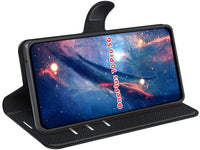 Lederhülle Karten Wallet Ledertasche Etui für OnePlus 10 Pro in schwarz von Screenguard