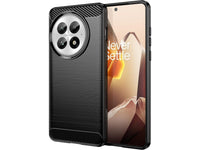 Flexible Handy Schutzhülle mit gebürster Carbon Textur auf der Rückseite für zum Schutz des OnePlus 13  Display und Gehäuse Case in schwarz von Screenguard