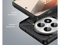 Flexible Handy Schutzhülle mit gebürster Carbon Textur auf der Rückseite für zum Schutz des OnePlus 13  Display und Gehäuse Case in schwarz von Screenguard