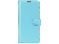 Lederhülle Karten Wallet Ledertasche Etui für OnePlus 13 in hellblau von Screenguard