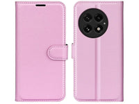 Lederhülle Karten Wallet Ledertasche Etui für OnePlus 13 in rosa von Screenguard