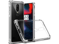 Hoch transparenter TPU Gummi Schutz Handy Hülle Clear Case klar mit verstärkten Schutzecken Bumper für das OnePlus 6 Display und Gehäuse in transparent von Screenguard