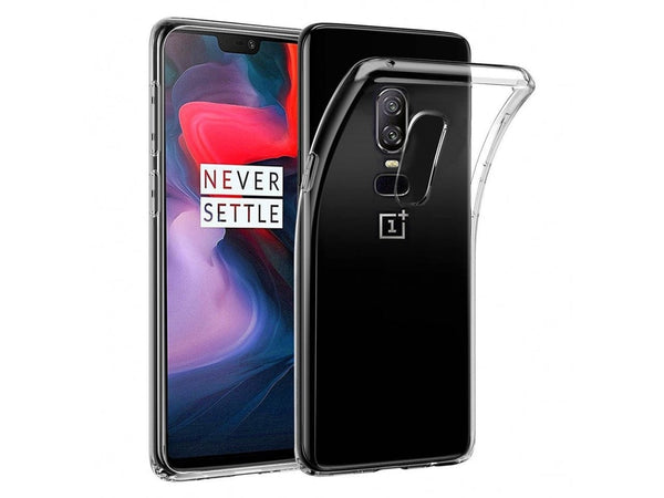 Gummi Hülle für OnePlus 6 aus flexiblem Soft TPU, kristallklar und transparent von Screenguard