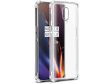 Hoch transparenter TPU Gummi Schutz Handy Hülle Clear Case klar mit verstärkten Schutzecken Bumper für das OnePlus 6T Display und Gehäuse in transparent von Screenguard