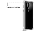 Hoch transparenter TPU Gummi Schutz Handy Hülle Clear Case klar mit verstärkten Schutzecken Bumper für das OnePlus 6T Display und Gehäuse in transparent von Screenguard