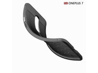 Soft TPU Case mit Design aus feinem veganen Leder für OnePlus 7 stabil mit erhöhten Rändern und Kanten in schwarz von Screenguard