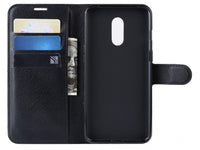 Lederhülle Karten Wallet Ledertasche Etui für OnePlus 7 in schwarz von Screenguard