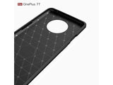 Flexible Handy Schutzhülle mit gebürster Carbon Textur auf der Rückseite für zum Schutz des OnePlus 7T  Display und Gehäuse Case in schwarz von Screenguard