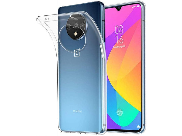 Gummi Hülle für OnePlus 7T aus flexiblem Soft TPU, kristallklar und transparent von Screenguard