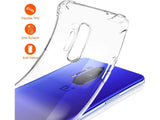 Hoch transparenter TPU Gummi Schutz Handy Hülle Clear Case klar mit verstärkten Schutzecken Bumper für das OnePlus 8 Pro Display und Gehäuse in transparent von Screenguard