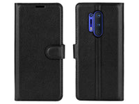 Lederhülle Karten Wallet Ledertasche Etui für OnePlus 8 Pro in schwarz von Screenguard