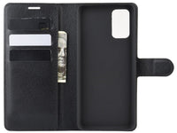 Lederhülle Karten Wallet Ledertasche Etui für OnePlus 8T in schwarz von Screenguard