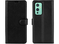 Lederhülle Karten Wallet Ledertasche Etui für OnePlus 9 in schwarz von Screenguard