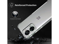 Hoch transparenter TPU Gummi Schutz Handy Hülle Clear Case klar mit verstärkten Schutzecken Bumper für das OnePlus Nord 2T Display und Gehäuse in transparent von Screenguard