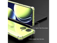 Hoch transparenter TPU Gummi Schutz Handy Hülle Clear Case klar mit verstärkten Schutzecken Bumper für das OnePlus Nord CE 3 Lite Display und Gehäuse in transparent von Screenguard