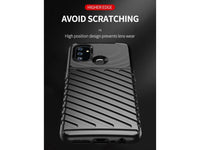 Moderne Design Hülle Cover für das OnePlus Nord N100 mit Stripes zum Schutz von Kratzern, Dellen, Display aus TPU Gummi in blau von Screenguard