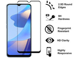 100% Fullscreen Curved Screen Protector Handy Display Schutz Glas für komplette Abdeckung des Oppo A16 Display in schwarz von Screenguard