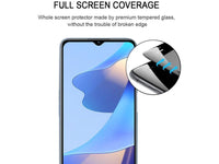100% Fullscreen Curved Screen Protector Handy Display Schutz Glas für komplette Abdeckung des Oppo A16 Display in schwarz von Screenguard