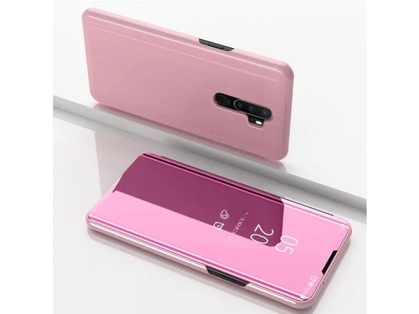 Clear View Flip Case für Oppo A5 2020 in rosa von Screenguard