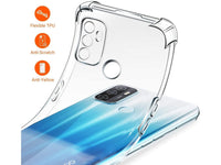 Hoch transparenter TPU Gummi Schutz Handy Hülle Clear Case klar mit verstärkten Schutzecken Bumper für das Oppo A53s 4G Display und Gehäuse in transparent von Screenguard