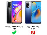 Hoch transparenter TPU Gummi Schutz Handy Hülle Clear Case klar mit verstärkten Schutzecken Bumper für das Oppo A54 5G Display und Gehäuse in transparent von Screenguard