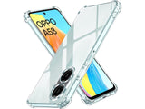 Hoch transparenter TPU Gummi Schutz Handy Hülle Clear Case klar mit verstärkten Schutzecken Bumper für das Oppo A58 4G Display und Gehäuse in transparent von Screenguard