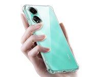 Hoch transparenter TPU Gummi Schutz Handy Hülle Clear Case klar mit verstärkten Schutzecken Bumper für das Oppo A58 4G Display und Gehäuse in transparent von Screenguard