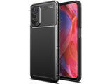 Hochwertig stabile Soft TPU Smartphone Handy Hülle im Carbon Design für Oppo A74 5G zum Schutz des Display und Gehäuse Cover in schwarz von Screenguard