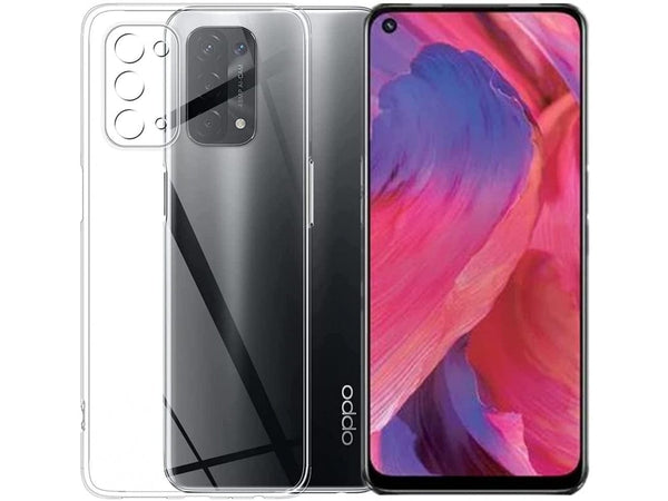 Gummi Hülle für Oppo A74 5G aus flexiblem Soft TPU, kristallklar und transparent von Screenguard