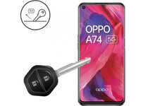 Case Friendly Screen Protector Handy Display Schutz Panzerglas Folie aus echtem 9H 2.5D Glas für Abdeckung des Oppo A74 5G Displays in transparent von Screenguard