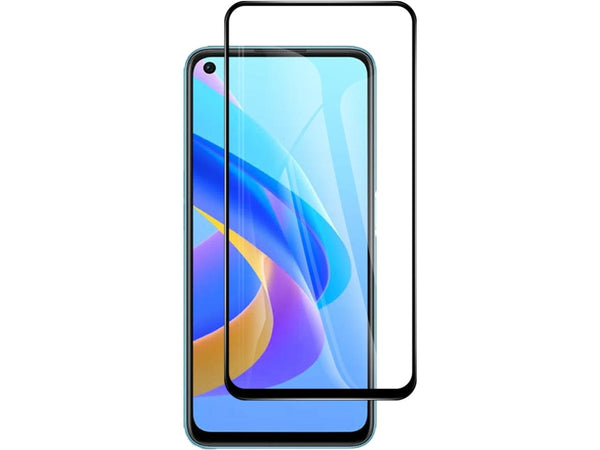 100% Fullscreen Curved Screen Protector Handy Display Schutz Glas für komplette Abdeckung des Oppo A76 Display in schwarz von Screenguard