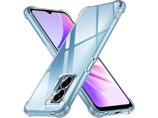 Hoch transparenter TPU Gummi Schutz Handy Hülle Clear Case klar mit verstärkten Schutzecken Bumper für das Oppo A77 5G Display und Gehäuse in transparent von Screenguard