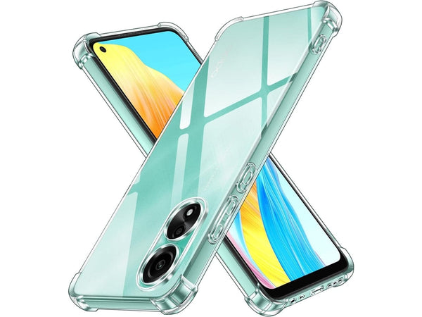 Hoch transparenter TPU Gummi Schutz Handy Hülle Clear Case klar mit verstärkten Schutzecken Bumper für das Oppo A78 4G Display und Gehäuse in transparent von Screenguard