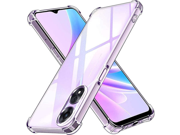 Hoch transparenter TPU Gummi Schutz Handy Hülle Clear Case klar mit verstärkten Schutzecken Bumper für das Oppo A78 5G Display und Gehäuse in transparent von Screenguard