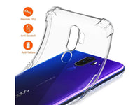 Hoch transparenter TPU Gummi Schutz Handy Hülle Clear Case klar mit verstärkten Schutzecken Bumper für das Oppo A9 2020 Display und Gehäuse in transparent von Screenguard