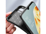 Hochwertig stabile Soft TPU Smartphone Handy Hülle im Carbon Design für Oppo A91 zum Schutz des Display und Gehäuse Cover in blau von Screenguard