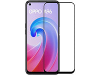 100% Fullscreen Curved Screen Protector Handy Display Schutz Glas für komplette Abdeckung des Oppo A96 4G Display in schwarz von Screenguard