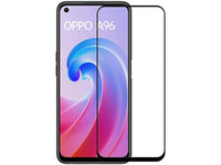 100% Fullscreen Curved Screen Protector Handy Display Schutz Glas für komplette Abdeckung des Oppo A96 4G Display in schwarz von Screenguard