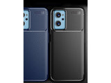 Hochwertig stabile Soft TPU Smartphone Handy Hülle im Carbon Design für Oppo A96 4G zum Schutz des Display und Gehäuse Cover in schwarz von Screenguard