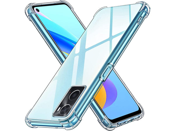 Hoch transparenter TPU Gummi Schutz Handy Hülle Clear Case klar mit verstärkten Schutzecken Bumper für das Oppo A96 4G Display und Gehäuse in transparent von Screenguard