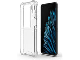 Hoch transparenter TPU Gummi Schutz Handy Hülle Clear Case klar mit verstärkten Schutzecken Bumper für das Oppo Find N2 Flip 5G Display und Gehäuse in transparent von Screenguard