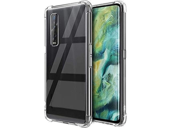 Hoch transparenter TPU Gummi Schutz Handy Hülle Clear Case klar mit verstärkten Schutzecken Bumper für das Oppo Find X2 Display und Gehäuse in transparent von Screenguard