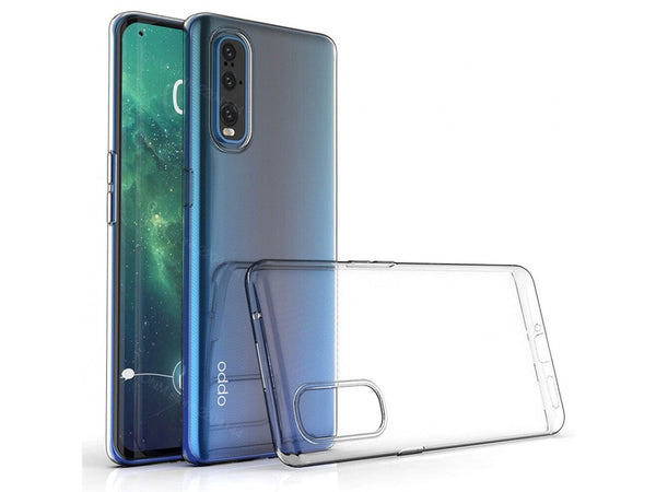 Gummi Hülle für Oppo Find X2 aus flexiblem Soft TPU, kristallklar und transparent von Screenguard