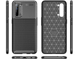 Hochwertig stabile Soft TPU Smartphone Handy Hülle im Carbon Design für Oppo Find X2 Lite zum Schutz des Display und Gehäuse Cover in blau von Screenguard