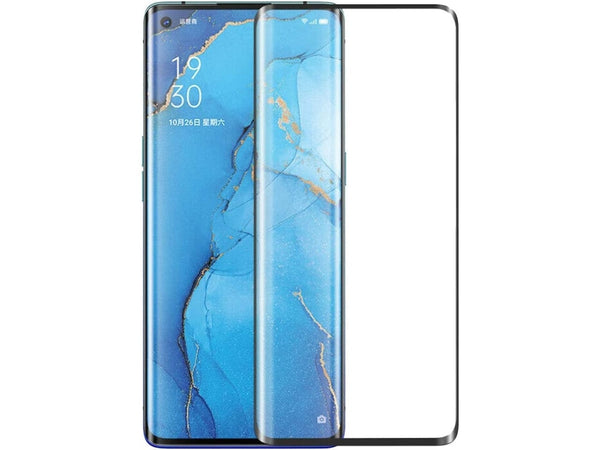 100% Fullscreen Curved Screen Protector Handy Display Schutz Glas für komplette Abdeckung des Oppo Find X2 Neo Display in schwarz von Screenguard